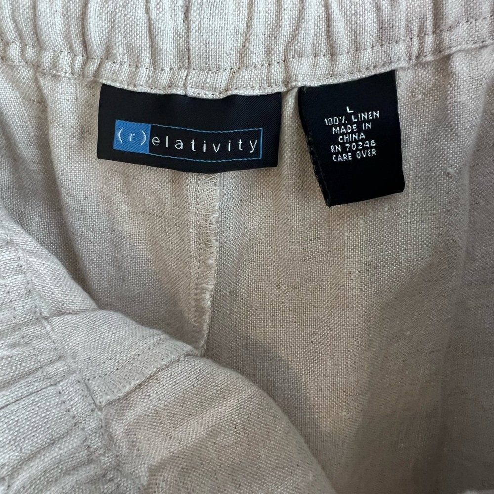 Linen Relativity Natural 100% Linen Drawstring Wa… - image 5